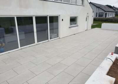 Back of house patio install in county Waterford