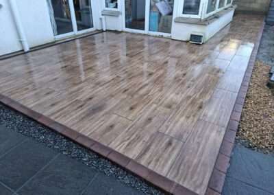 Professional wood effect patio installation in Waterford City